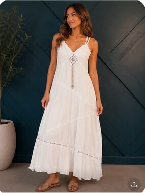 Ashley By 26 International Boho Western Tassel Whimsigoth Fairycore Linen Blend